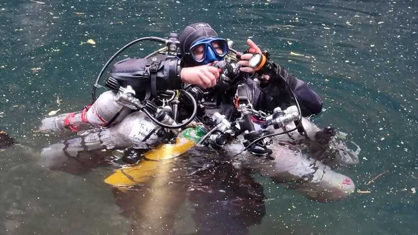 Karen van den Oever dél-afrikai technikai búvár